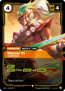front of card Master Yi, Tempered (Alternate Art) [Unleashed] 113a/219