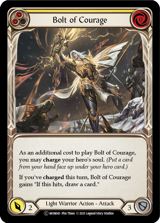 Bolt of Courage (Yellow) [U-MON043] (Monarch Unlimited) Unlimited Normal