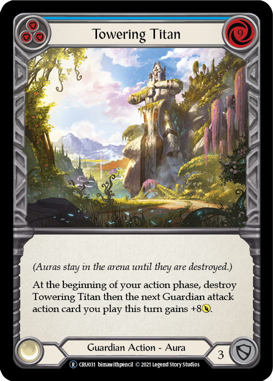 Towering Titan (Blue) [U-CRU031] (Crucible of War Unlimited) Unlimited Rainbow Foil