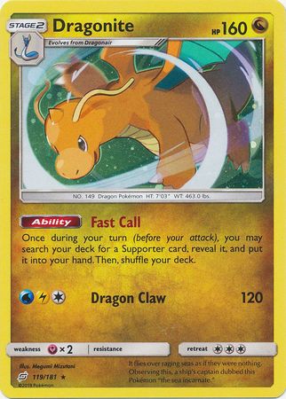 Dragonite (119/181) (Cosmos Holo) (Sun & Moon: Team Up) [Theme Deck Exclusive]