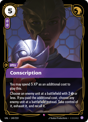 front of card Conscription [Unleashed] 140/219