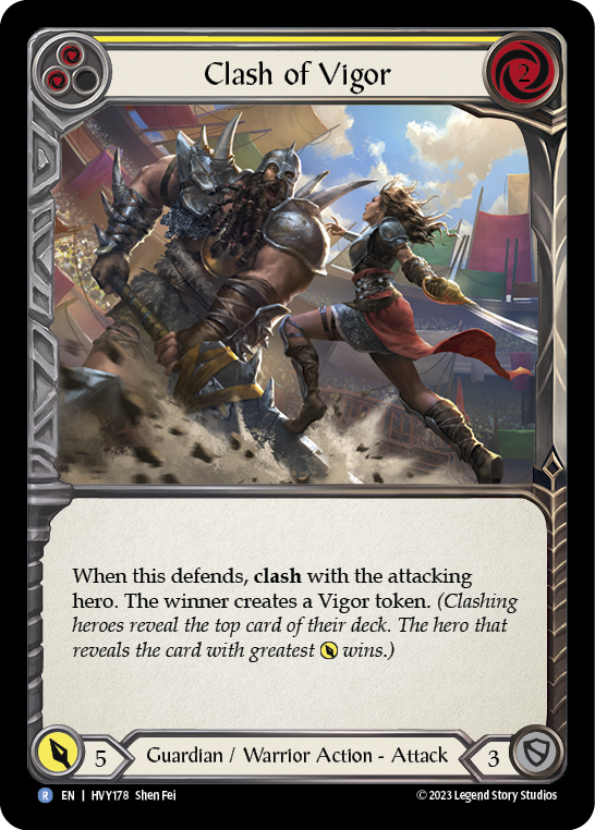 Clash of Vigor (Yellow) [HVY178] (Heavy Hitters) Rainbow Foil