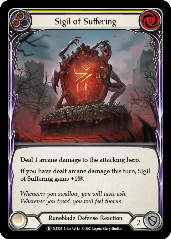 Sigil of Suffering (Yellow) [U-ELE228] (Tales of Aria Unlimited) Unlimited Rainbow Foil