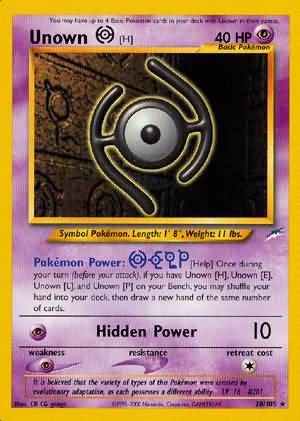 Unown (H) (28/105) [Neo Destiny Unlimited]