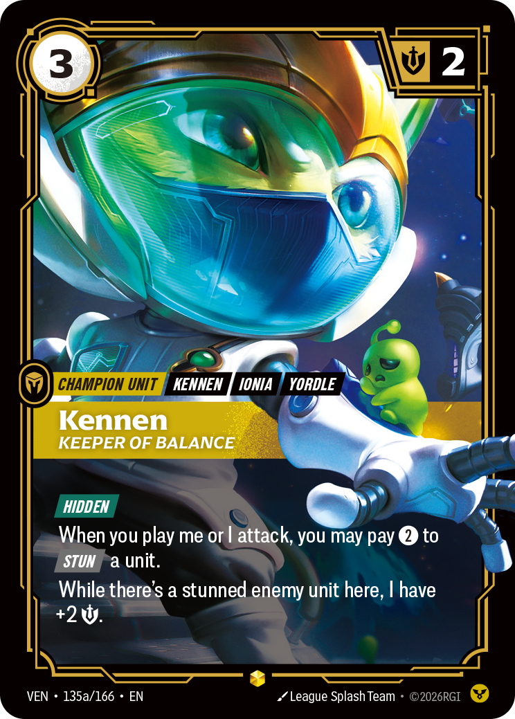 front of card Kennen, Keeper of Balance (Alternate Art) [Vendetta] 135a/166