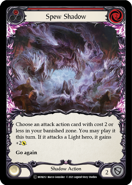 Spew Shadow (Red) [U-MON212-RF] (Monarch Unlimited) Unlimited Rainbow Foil