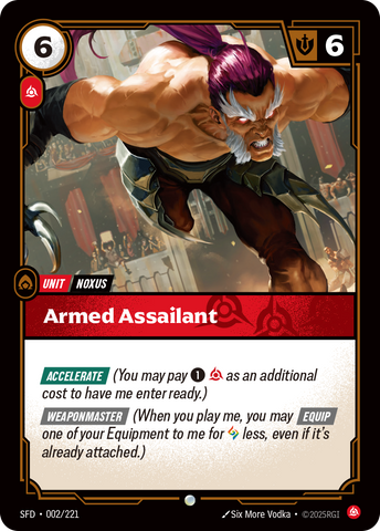 front of card Armed Assailant [Spiritforged] 002/221