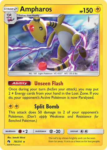 Ampharos (78/214) (Sun & Moon: Lost Thunder) [Theme Deck Exclusive]