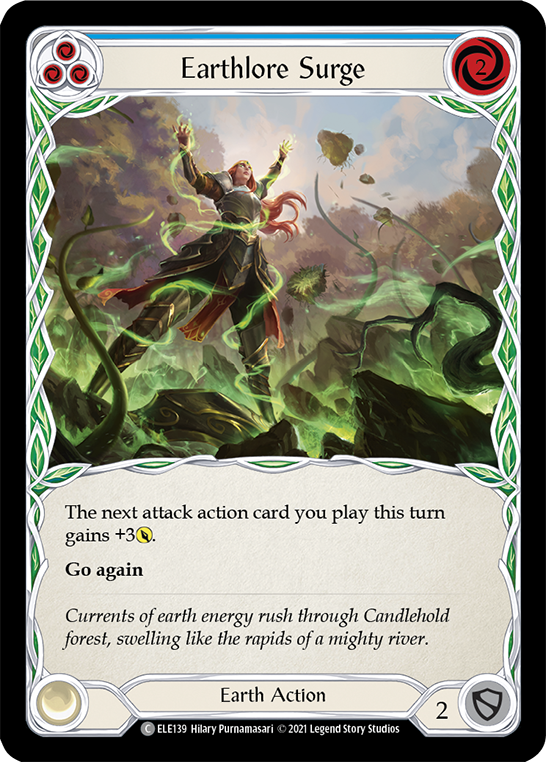 Earthlore Surge (Blue) [ELE139] (Tales of Aria) 1st Edition Rainbow Foil