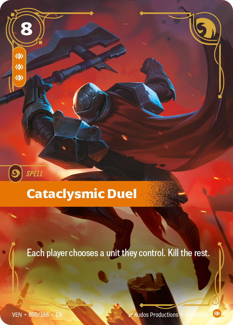 front of card Cataclysmic Duel [Vendetta] 090/166