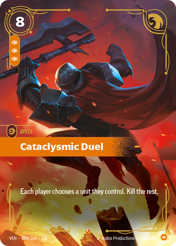 front of card Cataclysmic Duel [Vendetta] 090/166
