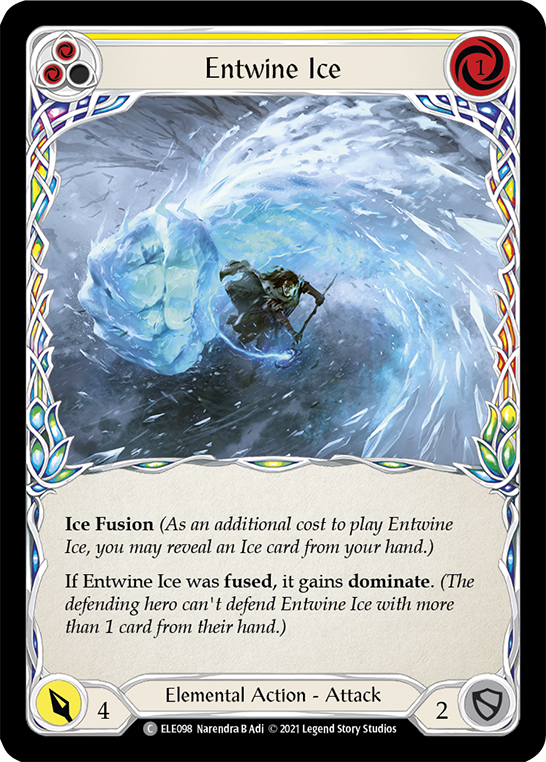 Entwine Ice (Yellow) [ELE098] (Tales of Aria) 1st Edition Rainbow Foil