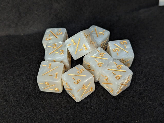 Individual Counter Dice Token: Marbled White 1ct: -1/-1