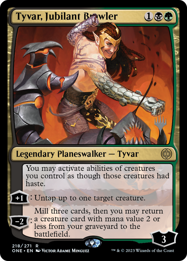 Tyvar, Jubilant Brawler (Promo Pack) [Phyrexia: All Will Be One Promo Pack]