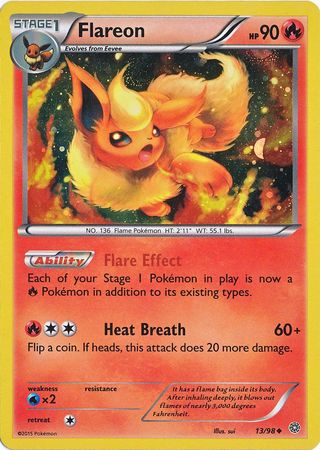 Flareon (13/98) (Cosmos Holo) (XY: Ancient Origins) [Theme Deck Exclusive]