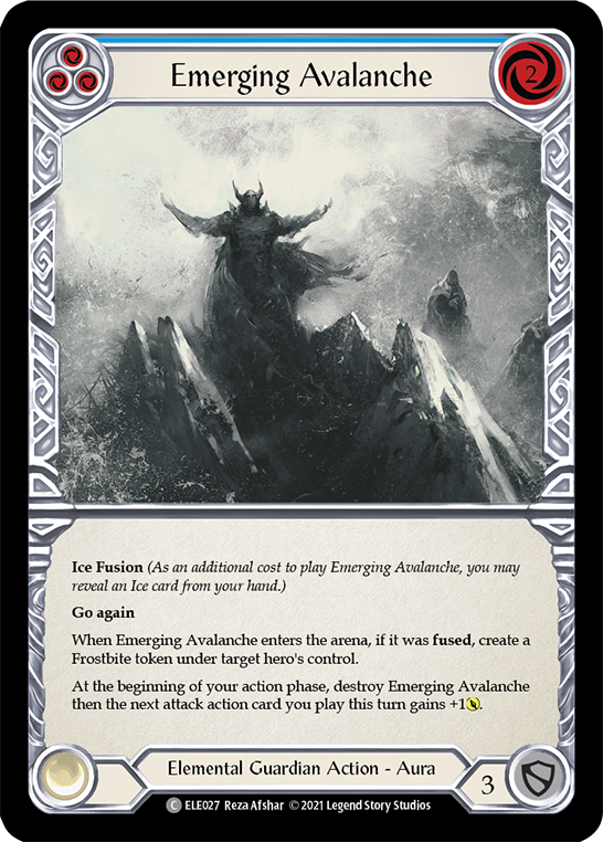 Emerging Avalanche (Blue) [ELE027] (Tales of Aria) 1st Edition Normal