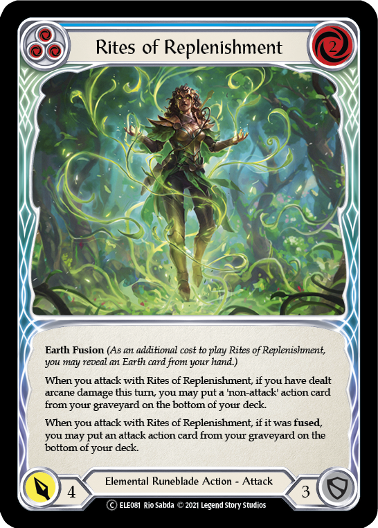 Rites of Replenishment (Blue) [U-ELE081] (Tales of Aria Unlimited) Unlimited Normal