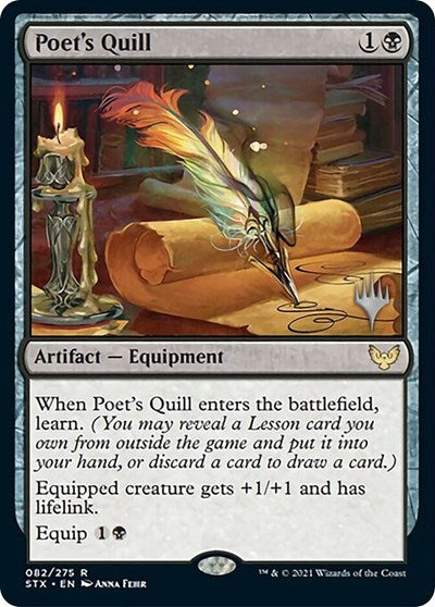 Poet's Quill (Promo Pack) [Strixhaven: School of Mages Promo Pack]