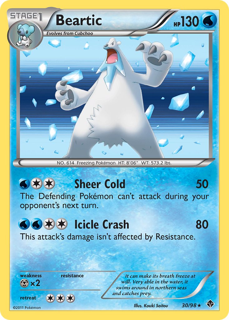 Beartic (30/98) (Cosmos Holo) (Blister Exclusive) (Black & White: Emerging Powers) [Theme Deck Exclusive]