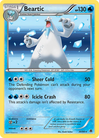 Beartic (30/98) (Cosmos Holo) (Blister Exclusive) (Black & White: Emerging Powers) [Theme Deck Exclusive]