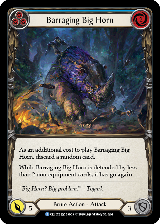 Barraging Big Horn (Blue) [CRU012] (Crucible of War) 1st Edition Normal