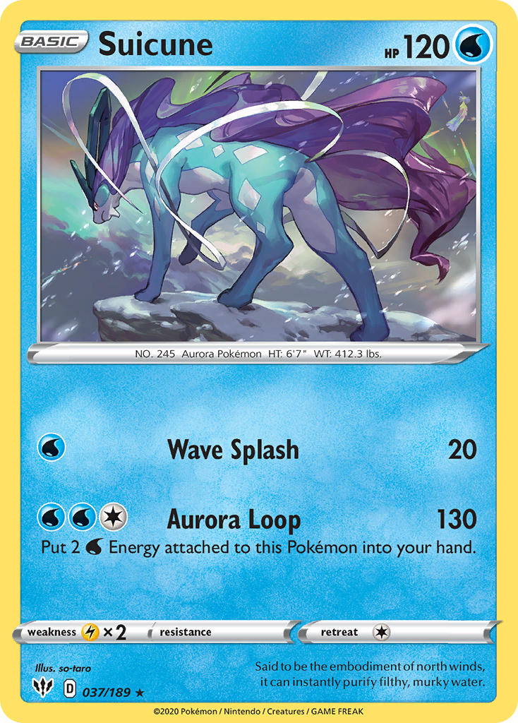 Suicune (037/189) (Sword & Shield: Darkness Ablaze) [Theme Deck Exclusive]