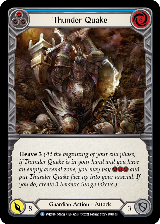 Thunder Quake (Blue) [EVR026] (Everfest) 1st Edition Rainbow Foil
