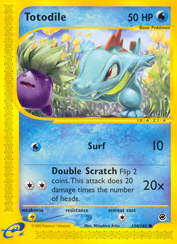 Totodile (134/165) [Expedition: E-Card Base Set]