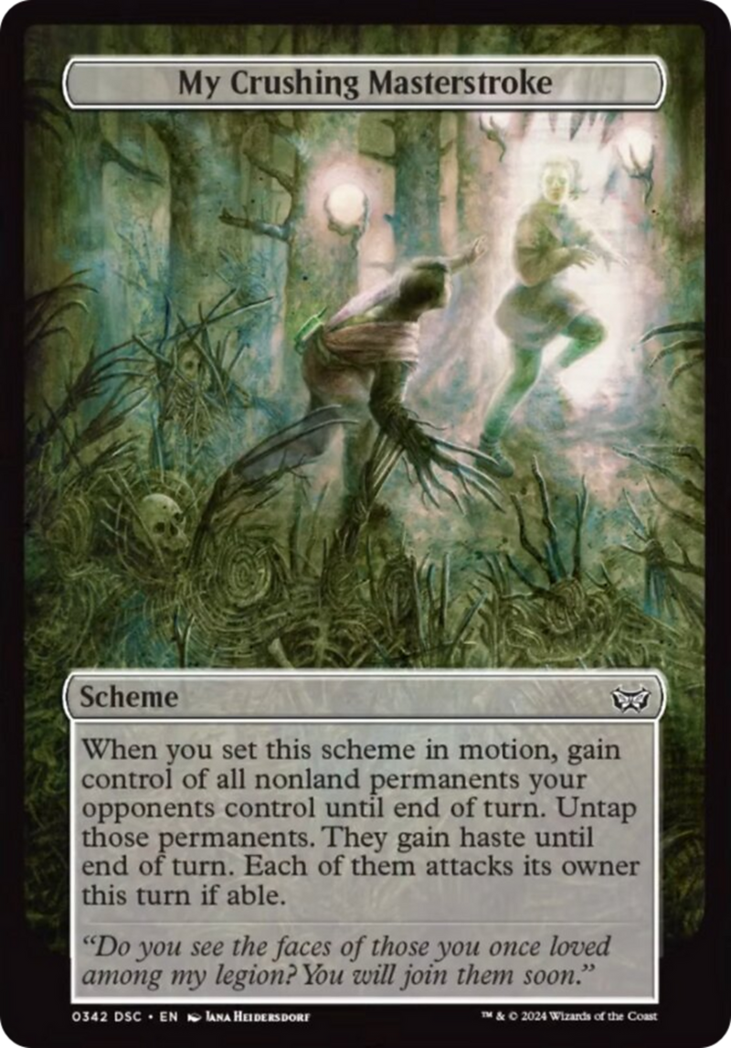 (Oversized Scheme) My Crushing Masterstroke (Full Art) [Duskmourn: Archenemy]