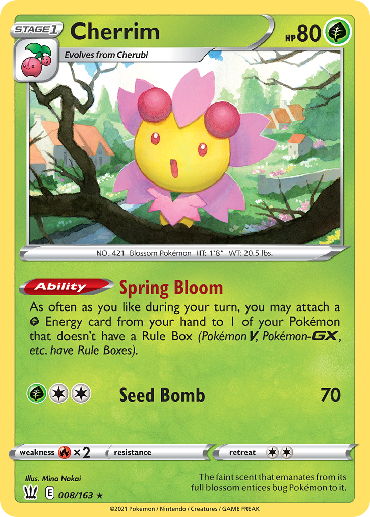Cherrim (008/163) (Sword & Shield: Battle Styles) [Theme Deck Exclusive]