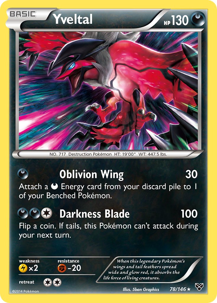 Yveltal (78/146) (XY: Base Set) [Theme Deck Exclusive]