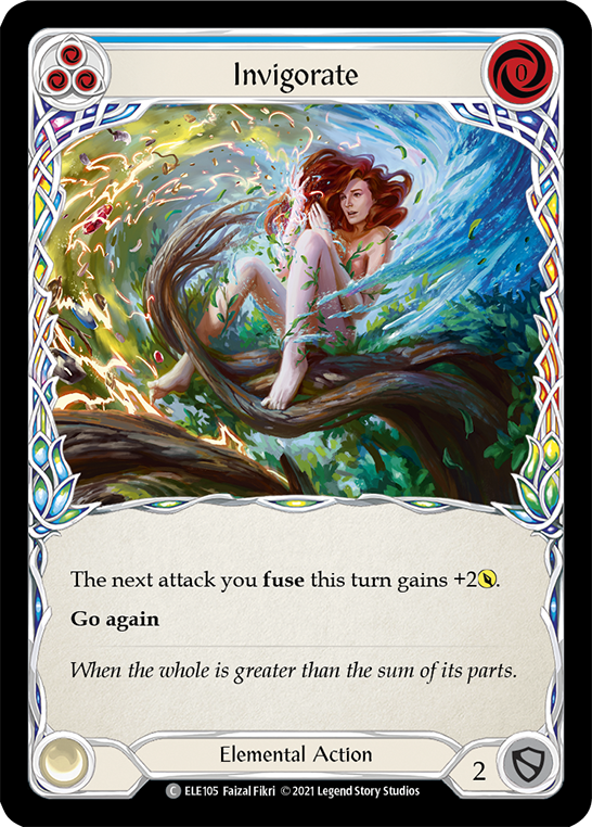 Invigorate (Blue) [ELE105] (Tales of Aria) 1st Edition Rainbow Foil