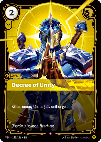 front of card Decree of Unity [Vendetta] 131/166