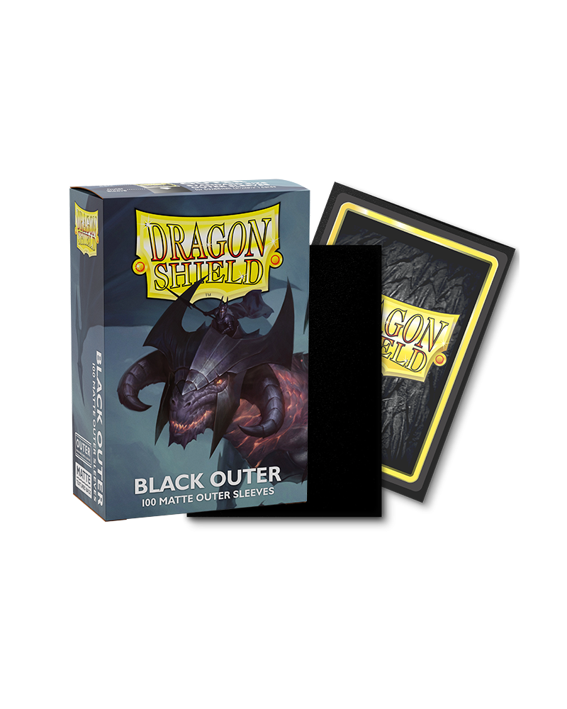 Dragon Shield: 100ct Outer Sleeves - Matte Black (Standard)