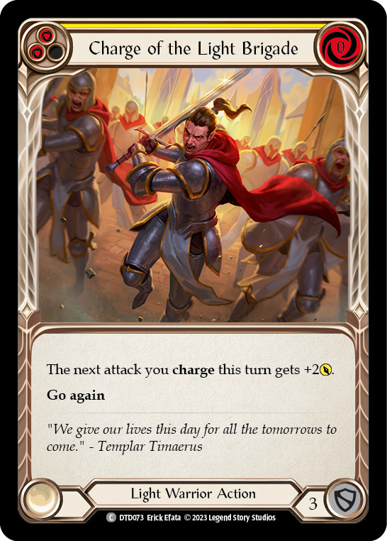 Charge of the Light Brigade (Yellow) [DTD073] (Dusk Till Dawn) Rainbow Foil