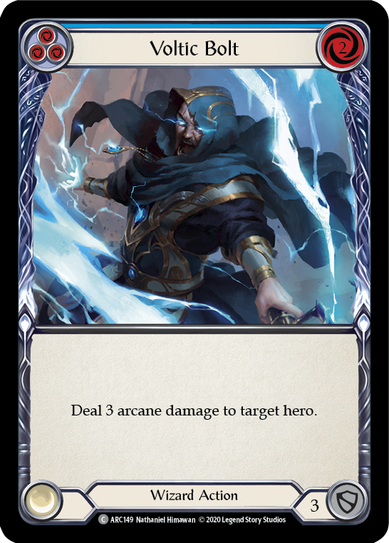 Voltic Bolt (Blue) [U-ARC149] (Arcane Rising Unlimited) Unlimited Rainbow Foil