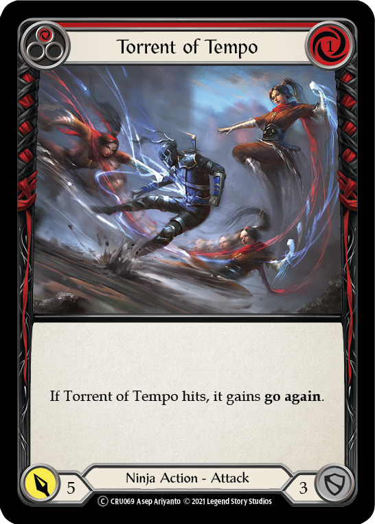 Torrent of Tempo (Red) [U-CRU069] (Crucible of War Unlimited) Unlimited Rainbow Foil
