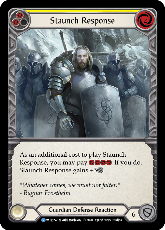 Staunch Response (Yellow) [U-WTR052] (Welcome to Rathe Unlimited) Unlimited Rainbow Foil