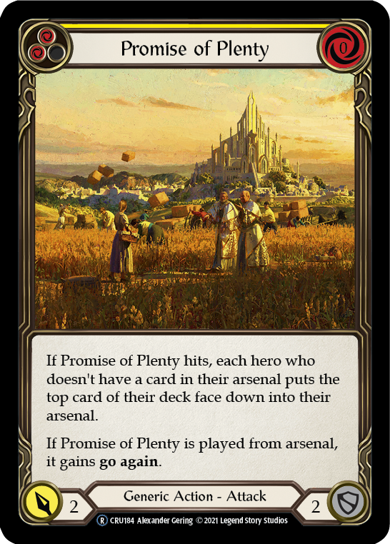 Promise of Plenty (Yellow) [U-CRU184] (Crucible of War Unlimited) Unlimited Normal