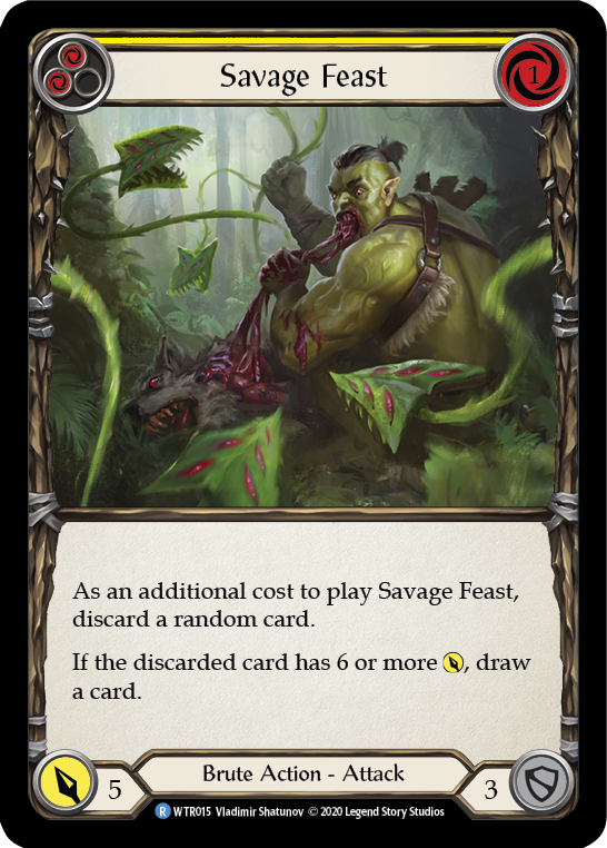 Savage Feast (Yellow) [U-WTR015] (Welcome to Rathe Unlimited) Unlimited Rainbow Foil