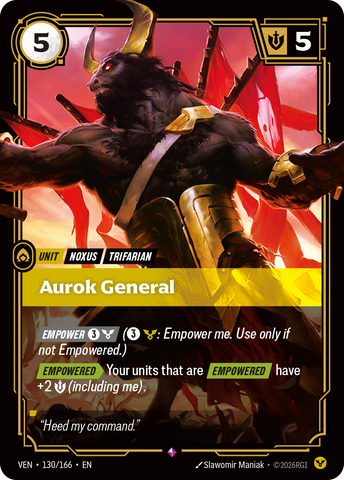 front of card Aurok General [Vendetta] 130/166