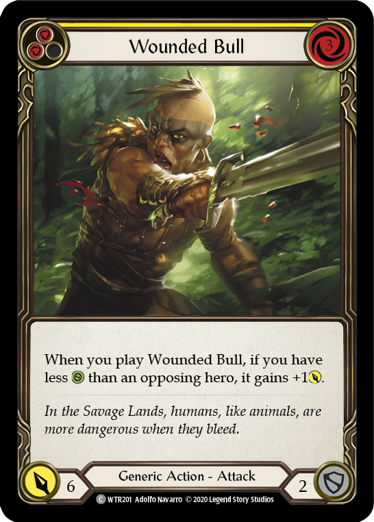 Wounded Bull (Yellow) [U-WTR201] (Welcome to Rathe Unlimited) Unlimited Rainbow Foil