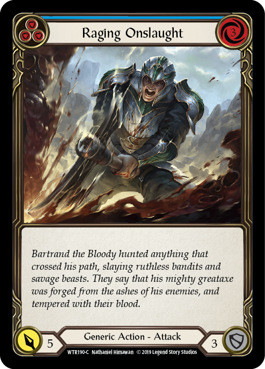 Raging Onslaught (Blue) [WTR190-C] (Welcome to Rathe) Alpha Print Rainbow Foil