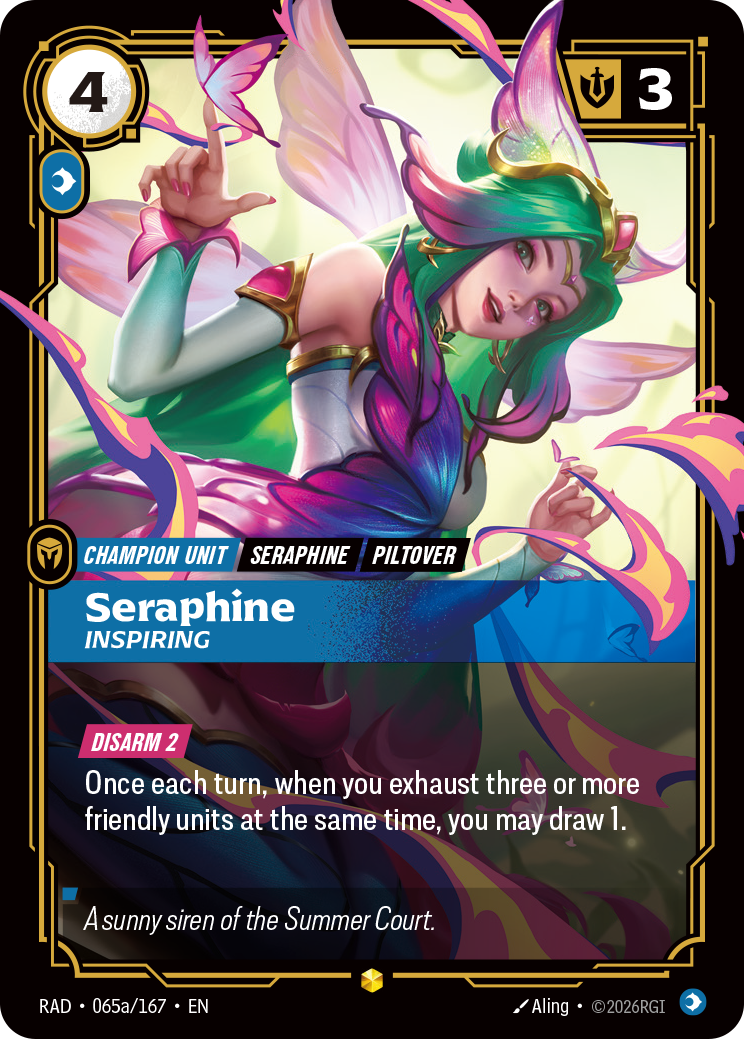 front of card Seraphine, Inspiring (Alternate Art) [Radiance] 065a/167