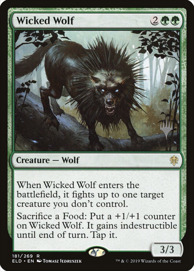 Wicked Wolf (Promo Pack) [Throne of Eldraine Promo Pack]