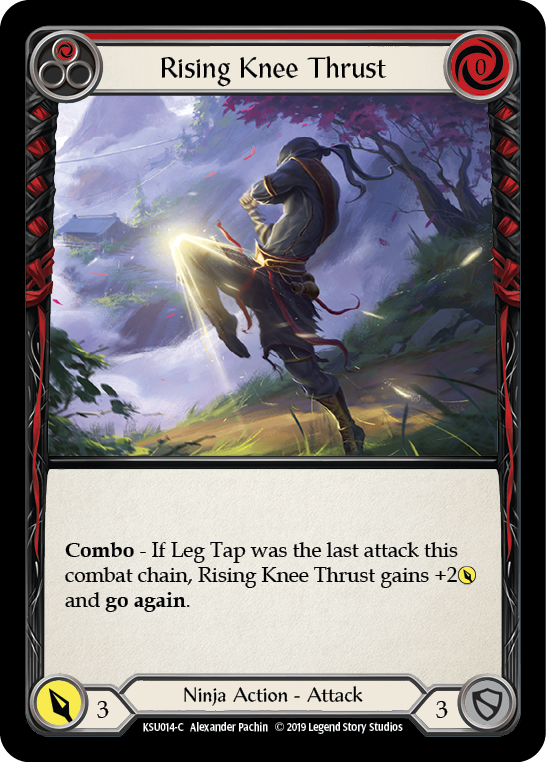 Rising Knee Thrust (Red) [KSU014-C] (Katsu Hero Deck) 1st Edition Normal