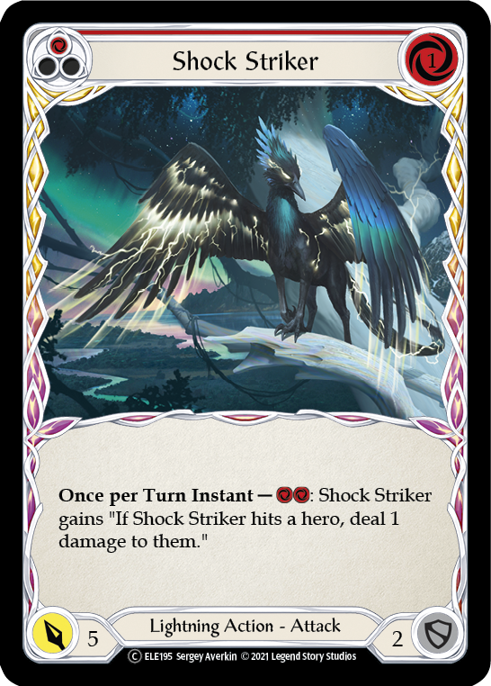 Shock Striker (Red) [U-ELE195] (Tales of Aria Unlimited) Unlimited Normal