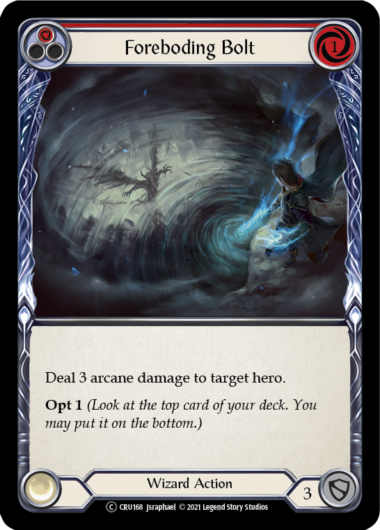 Foreboding Bolt (Red) [U-CRU168] (Crucible of War Unlimited) Unlimited Normal