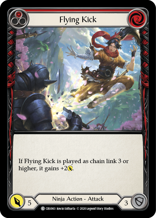 Flying Kick (Red) [CRU063] (Crucible of War) 1st Edition Rainbow Foil