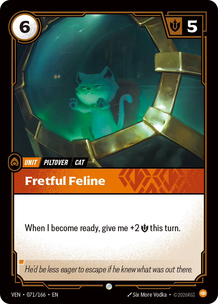 front of card Fretful Feline [Vendetta] 071/166